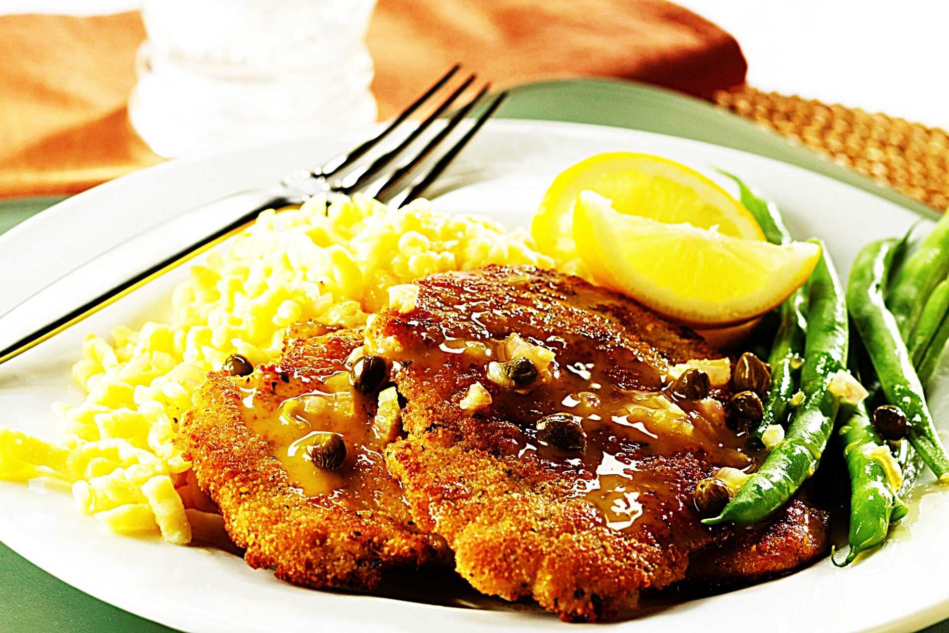 Meal photo - Pork Schnitzel with Lemon-Caper Cream