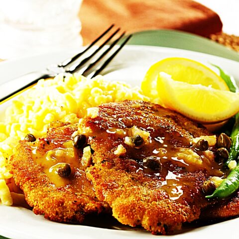 Meal photo - Pork Schnitzel with Lemon-Caper Cream