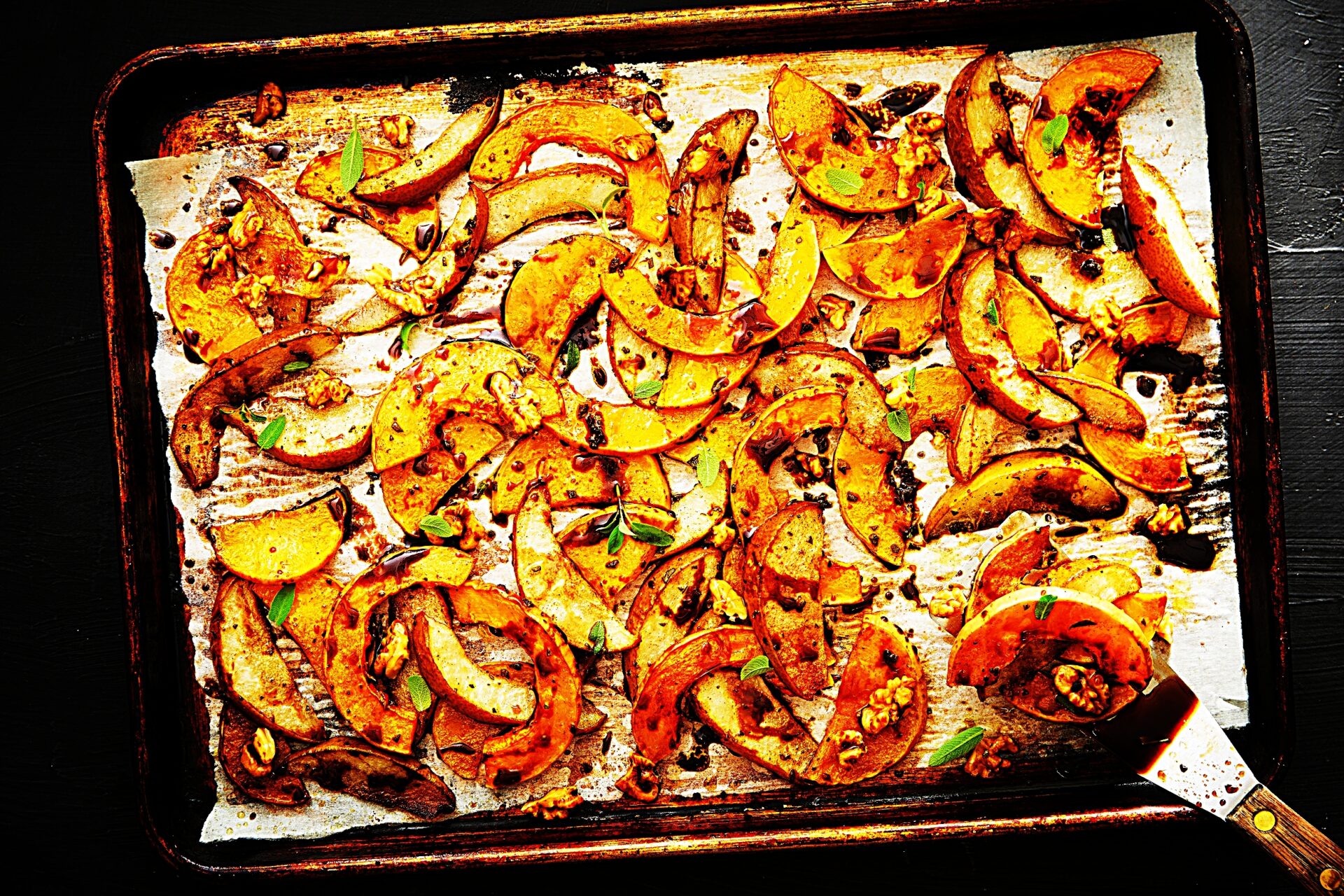 Meal photo - Roasted Pears & Butternut Squash With Sticky Balsamic Glaze