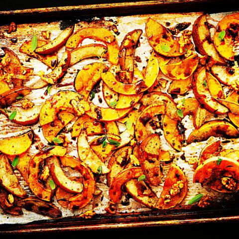 Meal photo - Roasted Pears & Butternut Squash With Sticky Balsamic Glaze