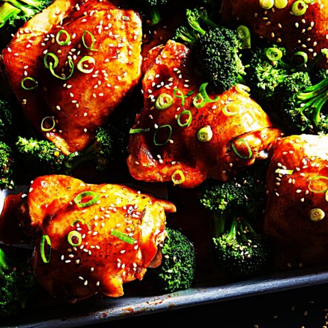 Meal photo - Sheet Pan Teriyaki Sesame Chicken and Broccoli