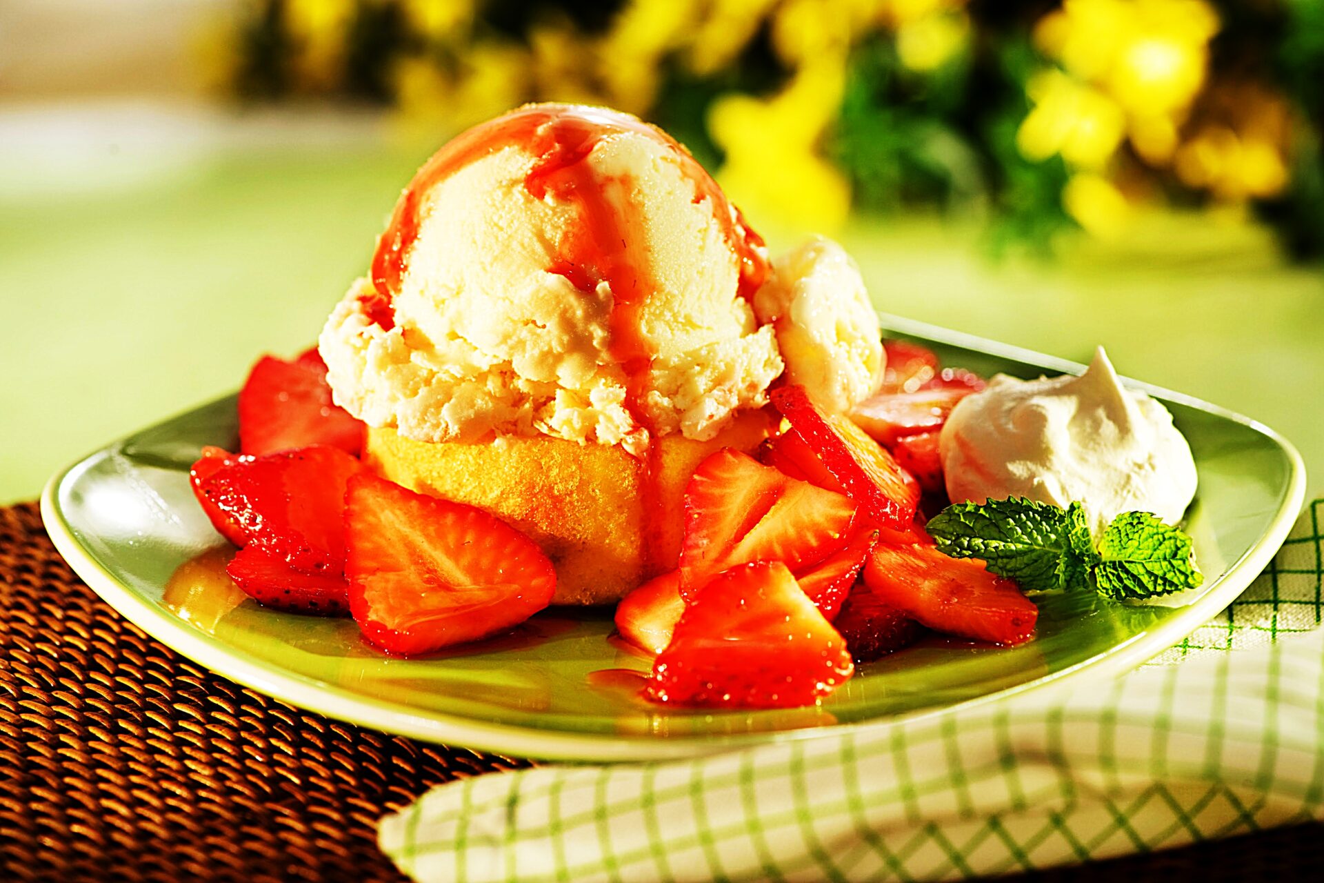 Meal photo - Strawberry Topped Ice Cream Tartlets