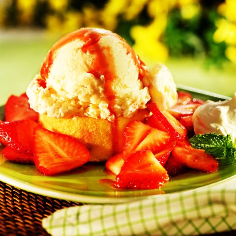 Meal photo - Strawberry Topped Ice Cream Tartlets