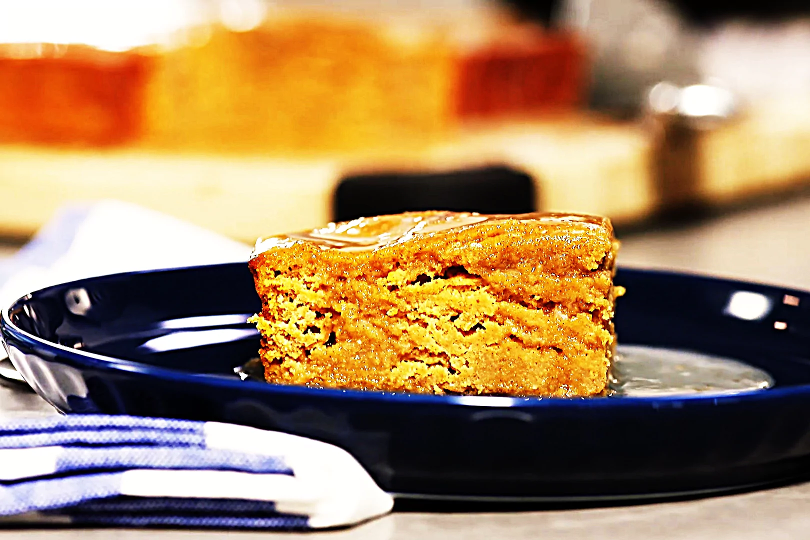 Sweet Potato Cake with Ginger Milk Glaze