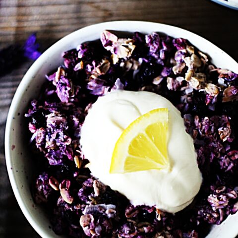 Meal photo - Wild Blueberry-Lavender Overnight Oats