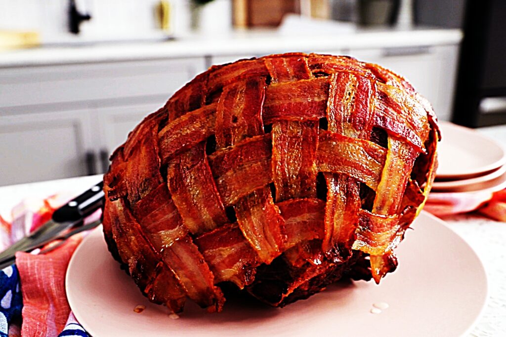 Meal photo - Bacon-Wrapped Baked Ham