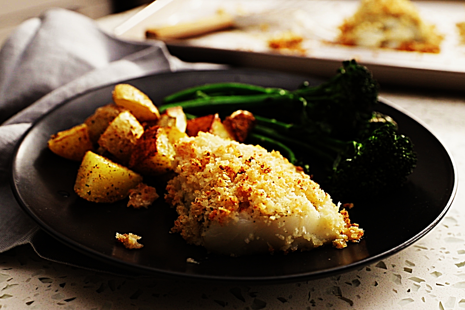 Baked Cod with Crunchy Panko Crust