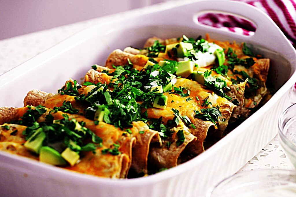 Meal photo - Black Bean, Egg, and Vegetable Breakfast Enchiladas Verdes