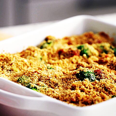 Meal photo - Brussels Sprouts Gratin with Bacon Breadcrumbs