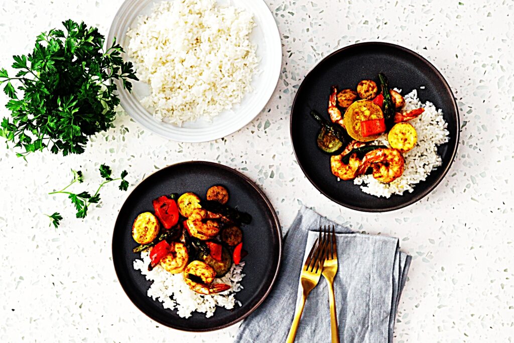 Meal photo - Cajun Shrimp, Sausage, and Vegetable Sheet Pan