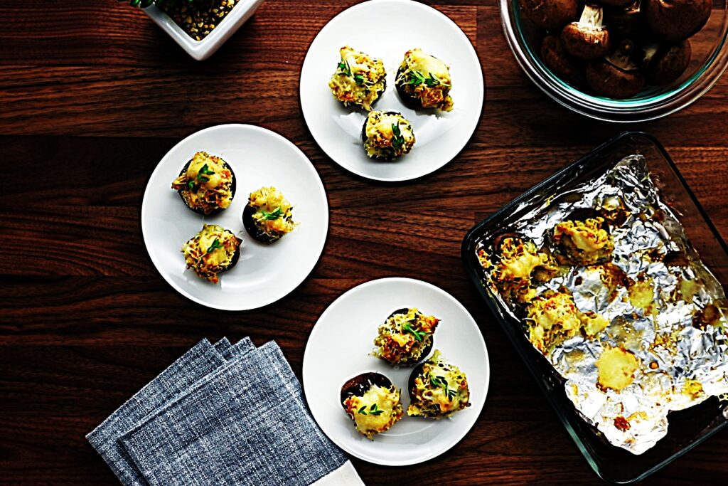 Meal photo - Cheesy Vegetarian Stuffed Mushrooms