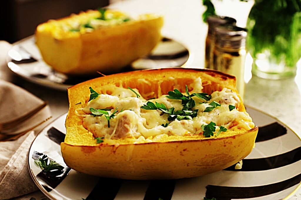 Meal photo - Chicken Alfredo Stuffed Spaghetti Squash