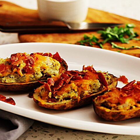 Meal photo - Chicken, Bacon, and Pesto Potato Skins