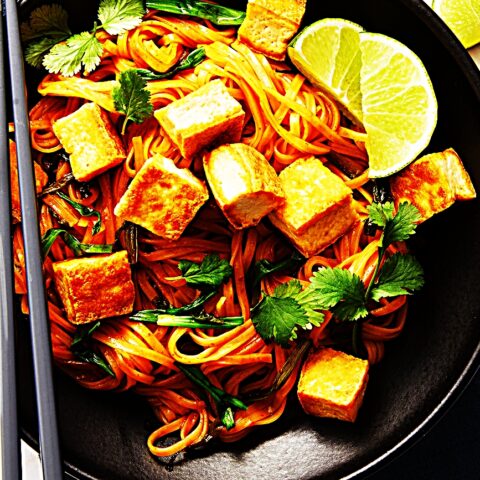 Meal photo - Dragon Noodles with Crispy Tofu