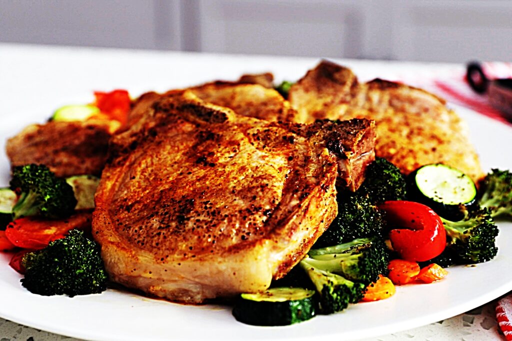 Meal photo - Easy Pork Chops with Roasted Vegetables