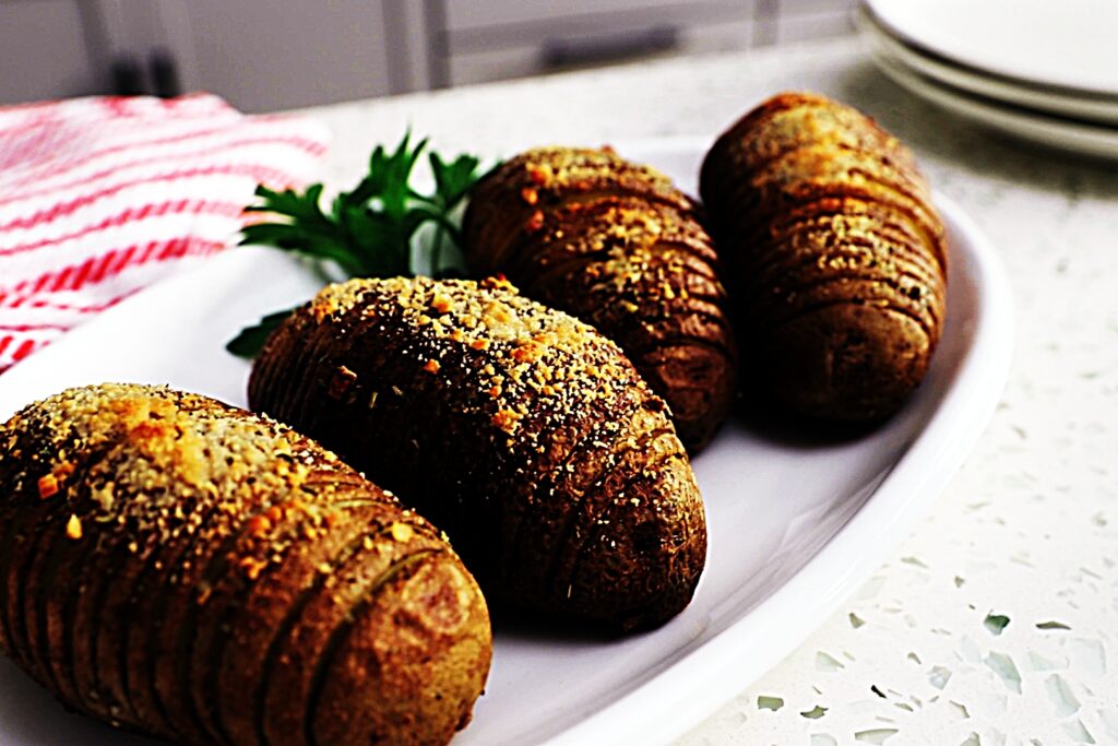 Meal photo - Garlic Parmesan Hasselback Potatoes