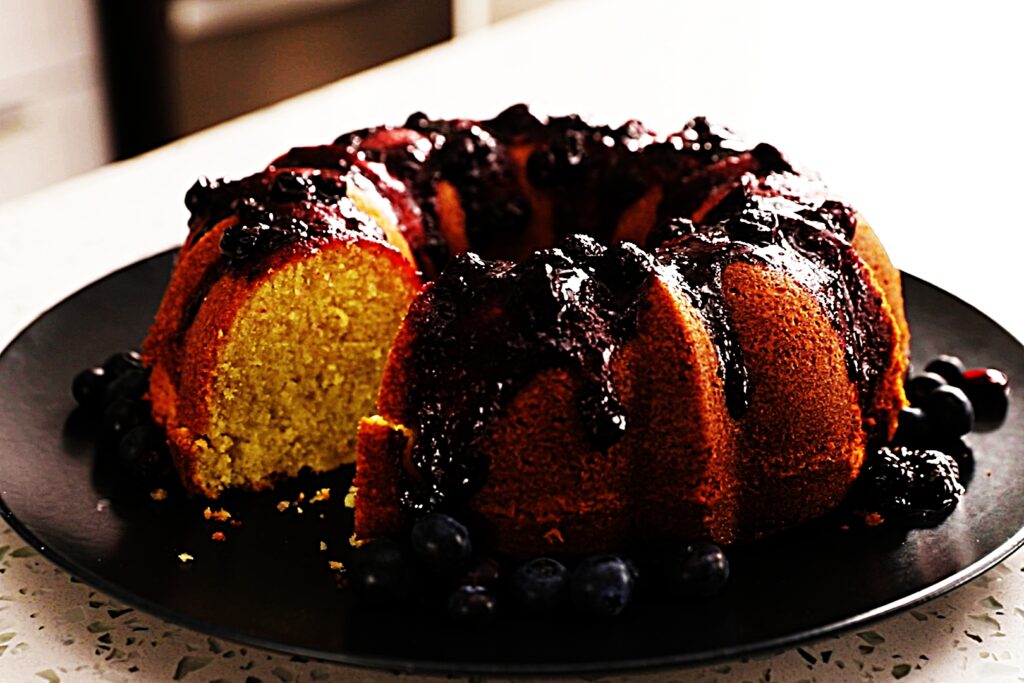 Meal photo - Lemon Olive Oil Cake with Blueberry Compote