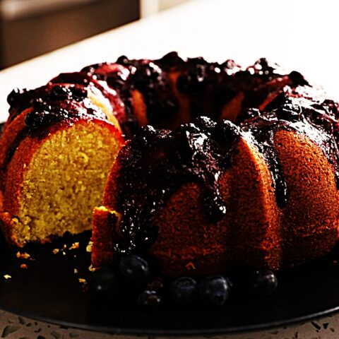 Meal photo - Lemon Olive Oil Cake with Blueberry Compote