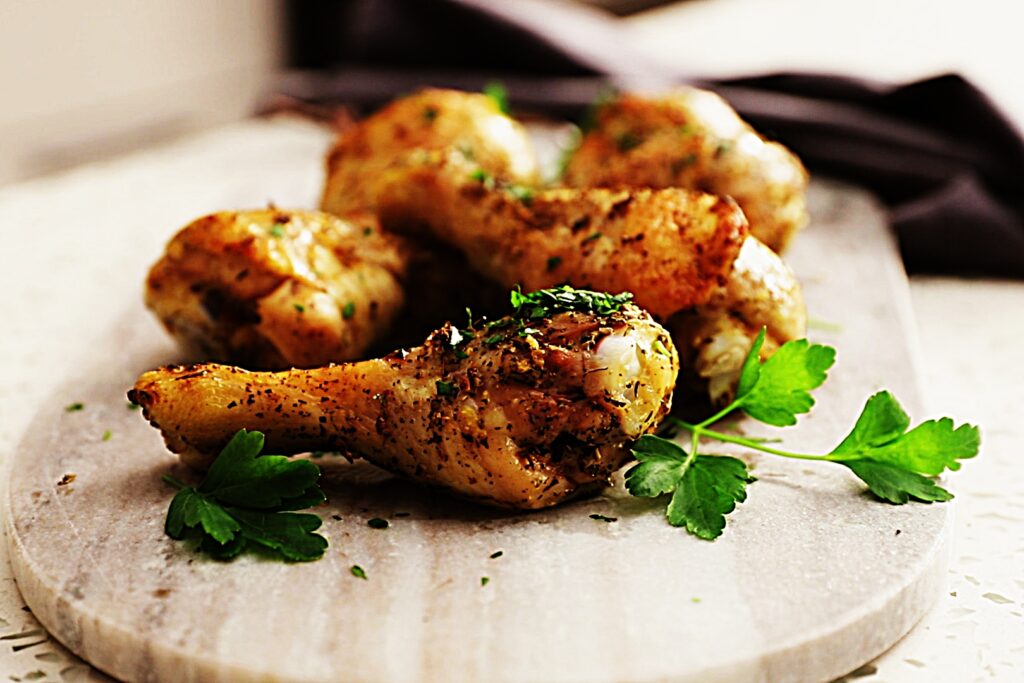 Meal photo - Lighter Lemon Garlic Herb Baked Chicken Legs