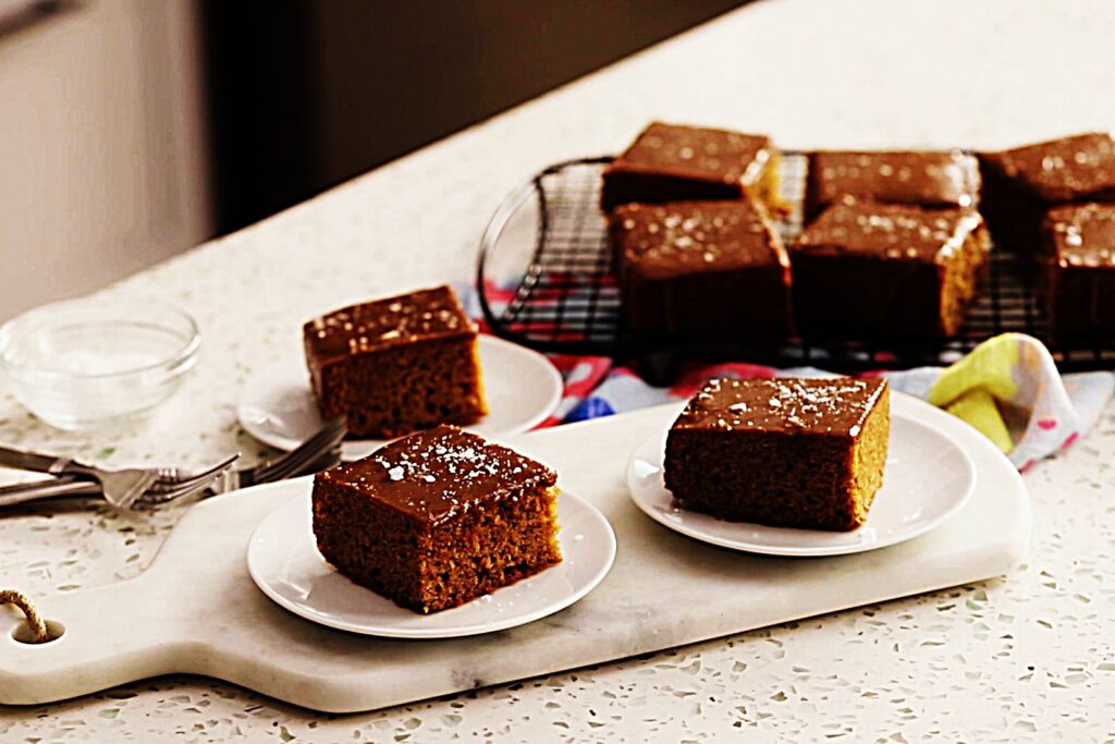 Meal photo - One-Bowl Caramel Snack Cake with Caramel Glaze