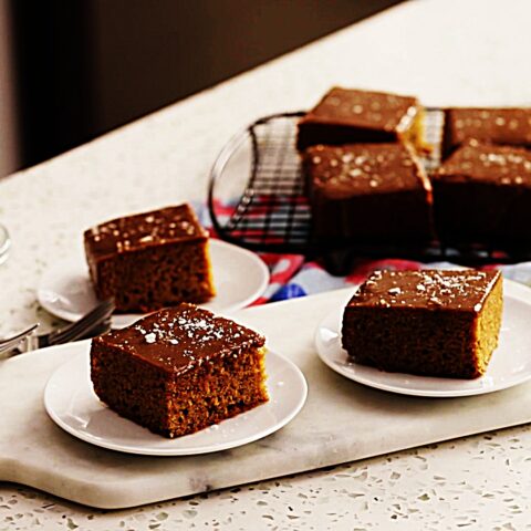 Meal photo - One-Bowl Caramel Snack Cake with Caramel Glaze