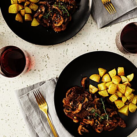 Meal photo - Oven-Roasted Steak, Potatoes, and Mushrooms