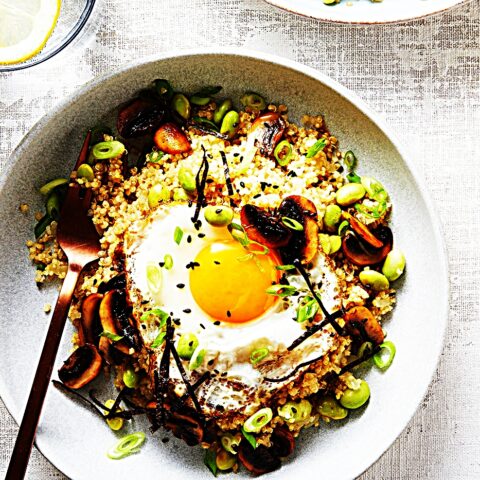 Meal photo - Sesame Fried Egg and Mushroom Quinoa Bowls