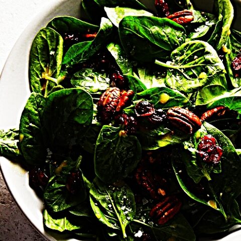 Meal photo - Spinach Salad with Toasted Pecans and Cranberries