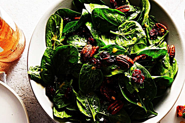 Meal photo - Spinach Salad with Toasted Pecans and Cranberries