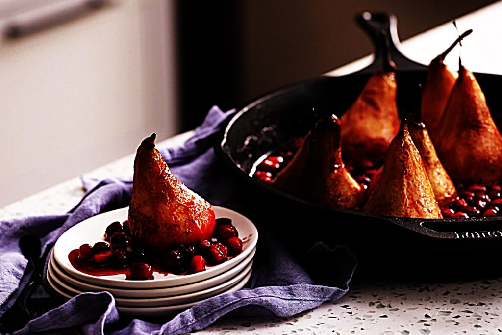 Meal photo - Vanilla Roasted Pears with Cranberries