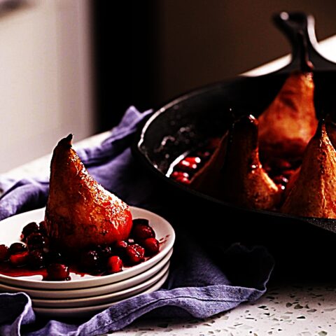 Meal photo - Vanilla Roasted Pears with Cranberries