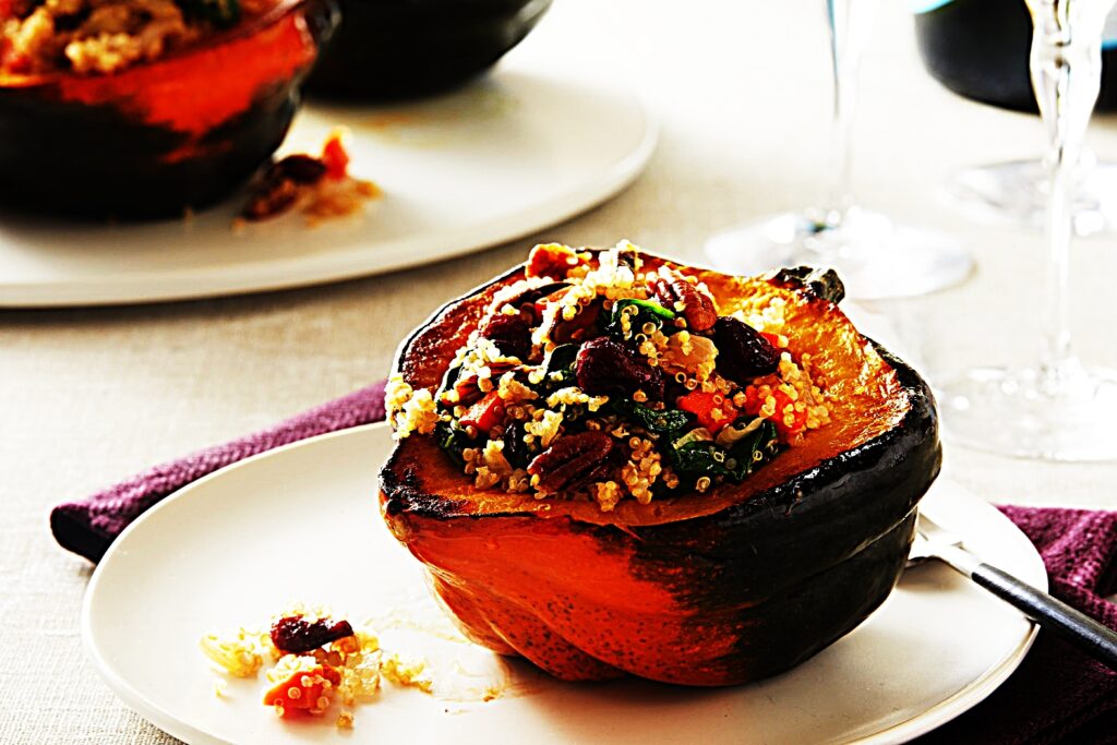 Meal photo - Vegan Quinoa, Spinach, and Mushroom Stuffed Acorn Squash