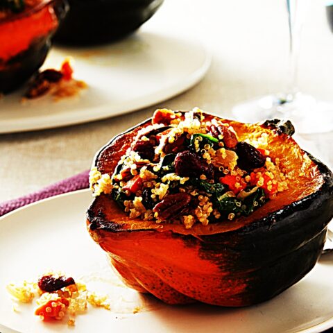 Meal photo - Vegan Quinoa, Spinach, and Mushroom Stuffed Acorn Squash