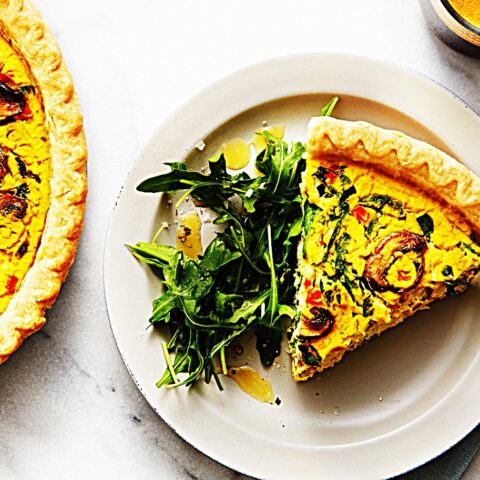 Meal photo - Vegan Spinach, Mushroom, and Red Pepper Quiche