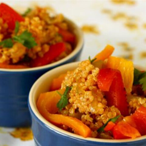 Quinoa with Vodka Tomato Sauce