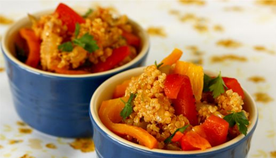 Quinoa with Vodka Tomato Sauce