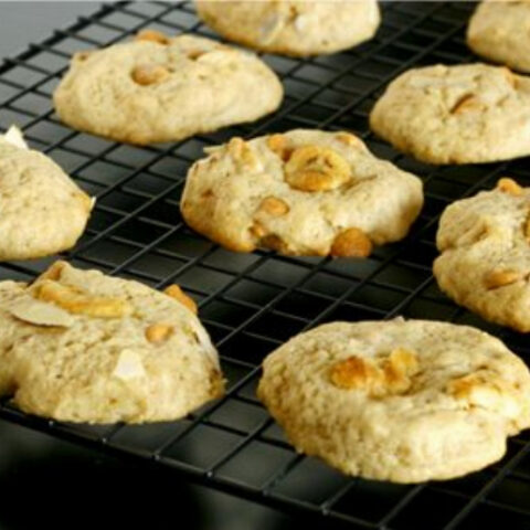 Banana Almond Butterscotch Cookies