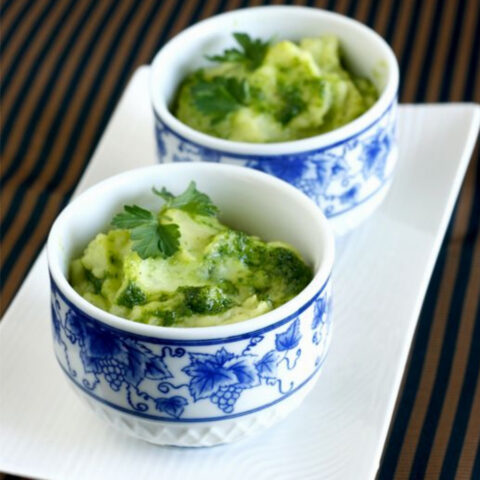 Pesto Buttermilk Mashed Potatoes