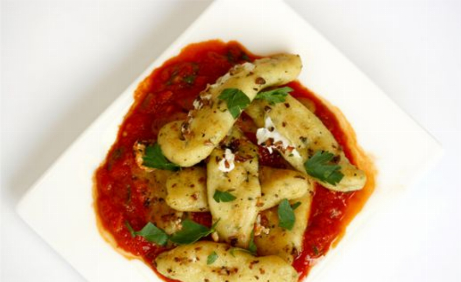 Stuffed Gnocchi (Cheese Stuffed Pasta with Romesco Sauce Recipe