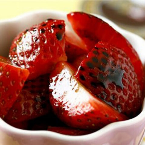 Strawberries with Balsamic Syrup Recipe