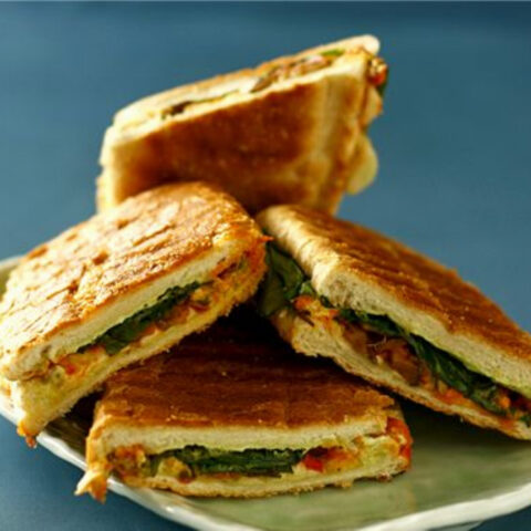 Panini Sandwich Recipe (Grilled Cheese and Spinach Panini)