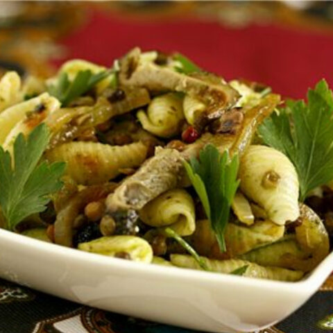 Pasta Shells with Grilled Portobello Mushrooms (Pasta Salad Recipe)