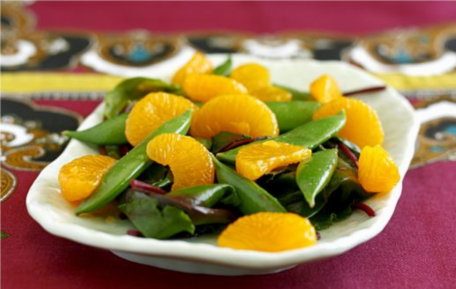 Beet Green and Sugar Snap Pea Salad Recipe