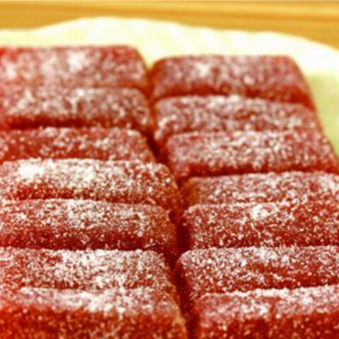 Loquat and Strawberry Pate de Fruits Recipe (French Fruit Jelly Candies)