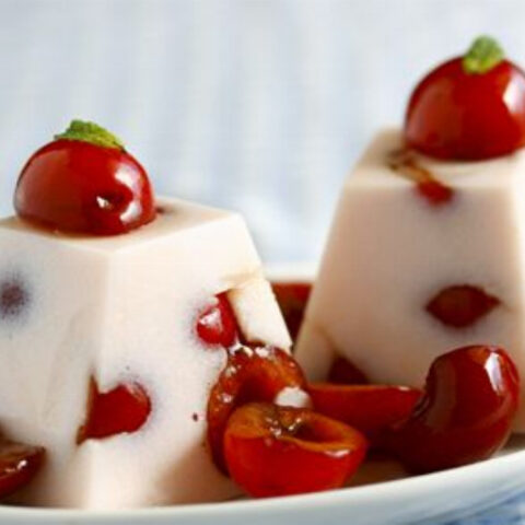 Agar Agar Cherry Panna Cotta Recipe