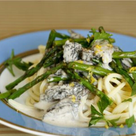 Roasted Asparagus and Fresh Morel Pasta Recipe