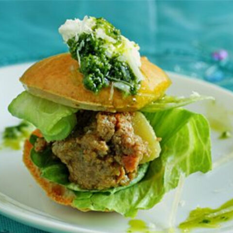 Mini Keema Burgers in Pate a Choux Buns