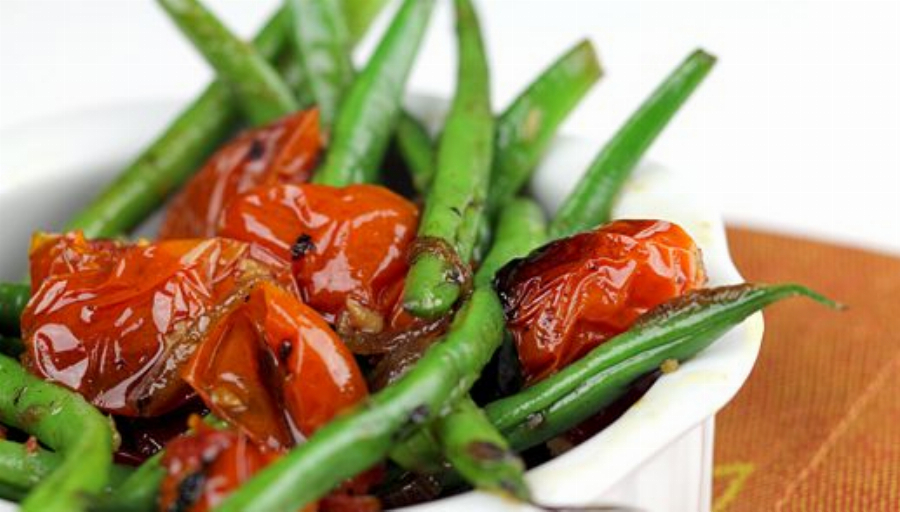 French Green Beans with Oven Roasted Tomatoes