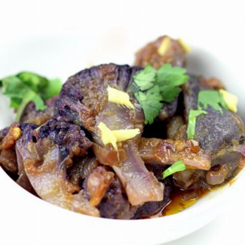 Aloo Gobi Recipe with Purple Cauliflower and Potatoes