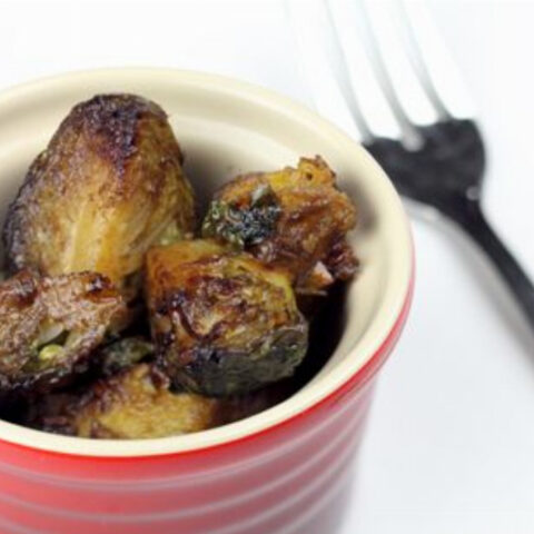 Balsamic Brussels Sprouts with Acorn Squash